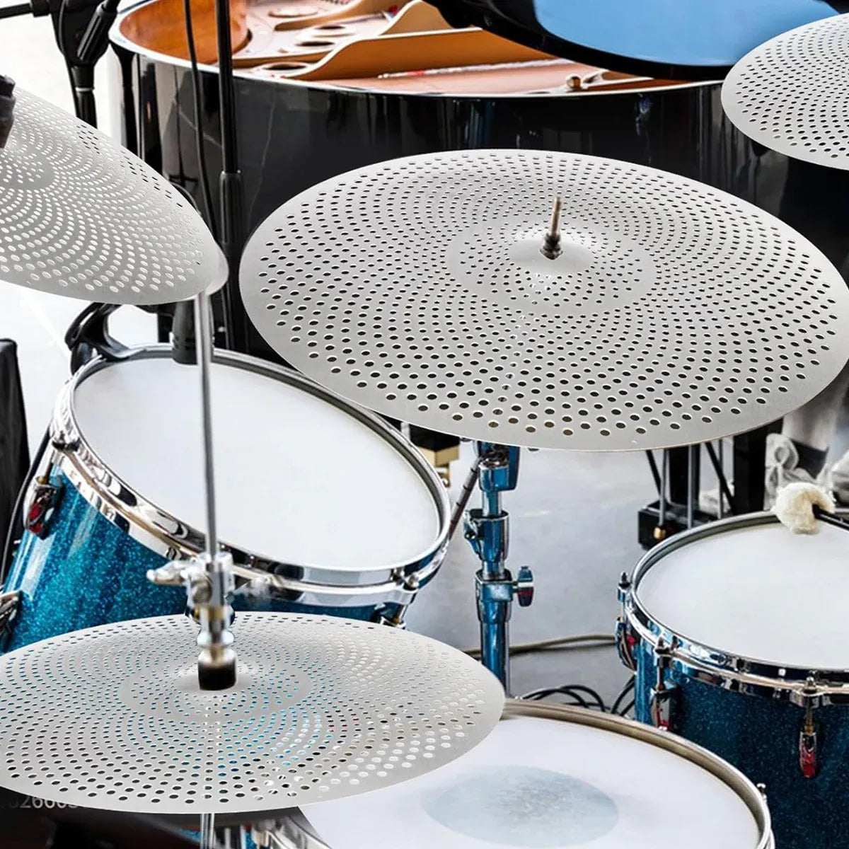 5 PCS Stand Drum Cymbal Mute Silencer Universal Fit for Most Standard Cymbals