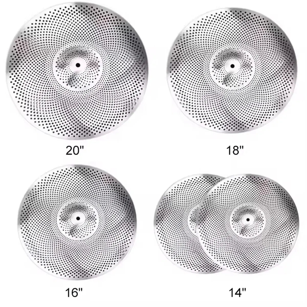 5 PCS Stand Drum Cymbal Mute Silencer Universal Fit for Most Standard Cymbals