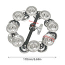 Frame Drum Treading Bell Steel Sheet Rattling Bell Double-Layer for Percussion