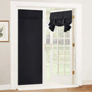 Home Blackout Door Curtain Thermal Insulated Durable for Bedroom Living Room - Black