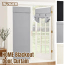 Home Blackout Door Curtain Thermal Insulated Durable for Bedroom Living Room - Silver