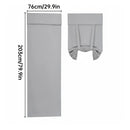 Home Blackout Door Curtain Thermal Insulated Durable for Bedroom Living Room - Silver