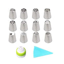 Russian Piping Tips Cake Decorating Set - 14 or 32 PCS Stainless Steel Nozzles - 14PCS