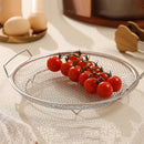 Stainless Steel Frying Skimmer Oil Drain Mesh Rack with Tray 22cm Heat Resistant