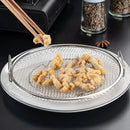 Stainless Steel Frying Skimmer Oil Drain Mesh Rack with Tray 22cm Heat Resistant