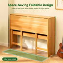 Foldable Student Desk Computer Table Space Saving Bamboo for Bedroom Study Use