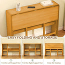 Foldable Student Desk Computer Table Space Saving Bamboo for Bedroom Study Use