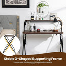 Portable Folding Desk Table X-Shaped Stable for Home Office Study