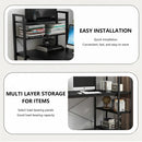 Minimalist Home Computer Desk with Shelves Study Workstation