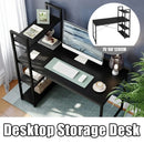 Minimalist Home Computer Desk with Shelves Study Workstation