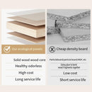 Natural-Finish Desktop Shelf with Two Drawers - 1 Piece