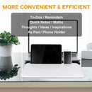Desktop Whiteboard with Storage Tempered Glass Board for Office