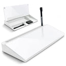 Desktop Whiteboard with Storage Tempered Glass Board for Office