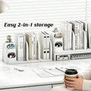 Desktop Book Stand With Storage Box Organizer For Study Reading Office Table