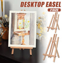 Tabletop Solid Wood Easel Adjustable Height Foldable for Art Sketch Oil Painting - 50cm