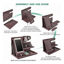 Solid Wood Multi function Desktop Phone Stand Durable Stable Non Slip Space Saving