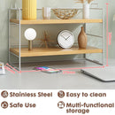 Double Layer Storage Shelf Desktop Organizer Cosmetics Stationery Rack for Desk