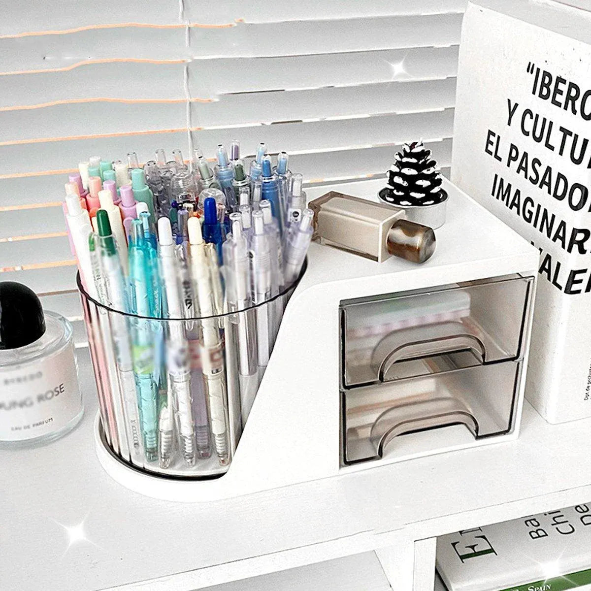 Desktop Storage Rotating Organizer Countertop Shelf Multifunctional Storage Rack
