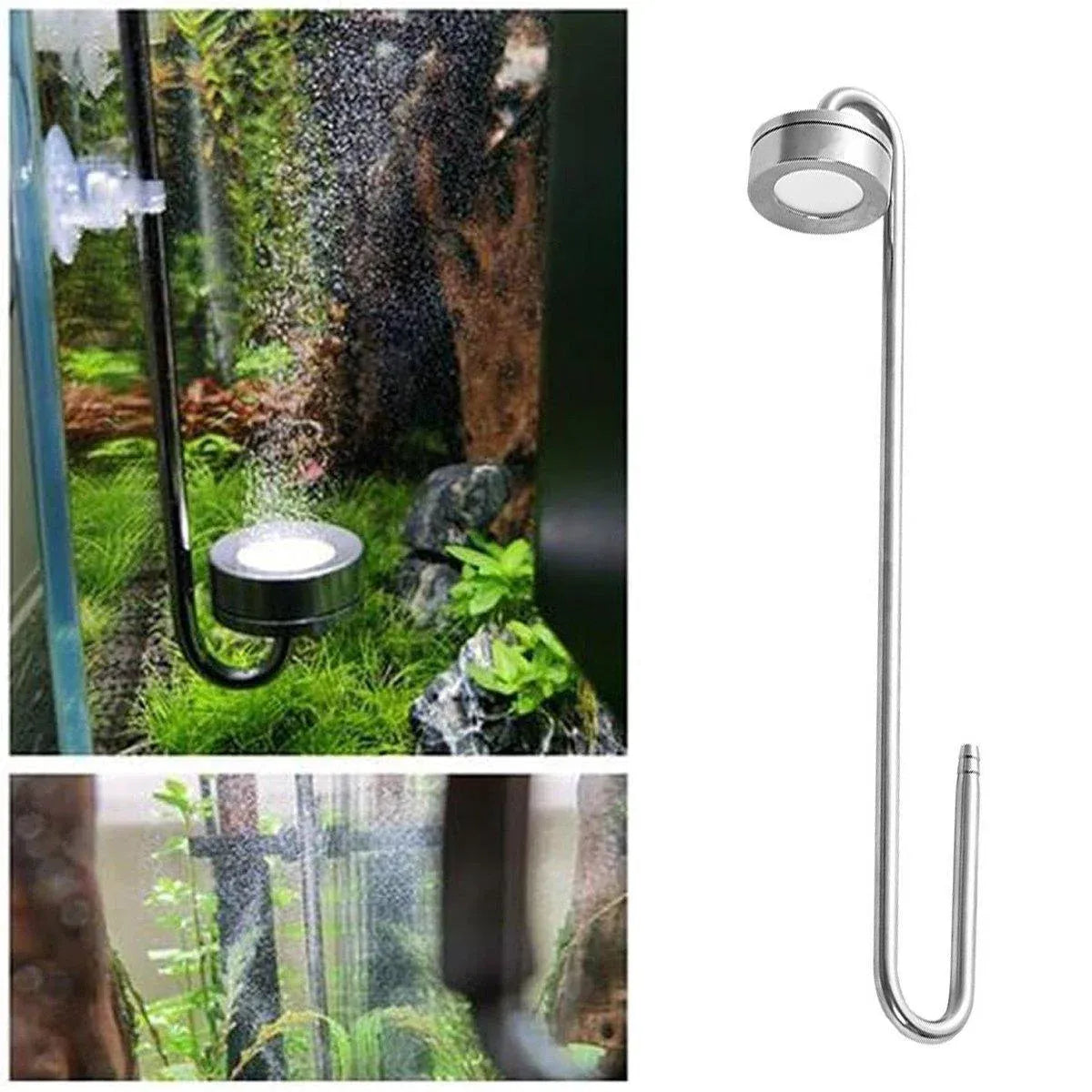 Stainless Steel Aquarium CO2 Diffuser Carbon Dioxide Atomizer Grass Tank Bubbler - 25cm