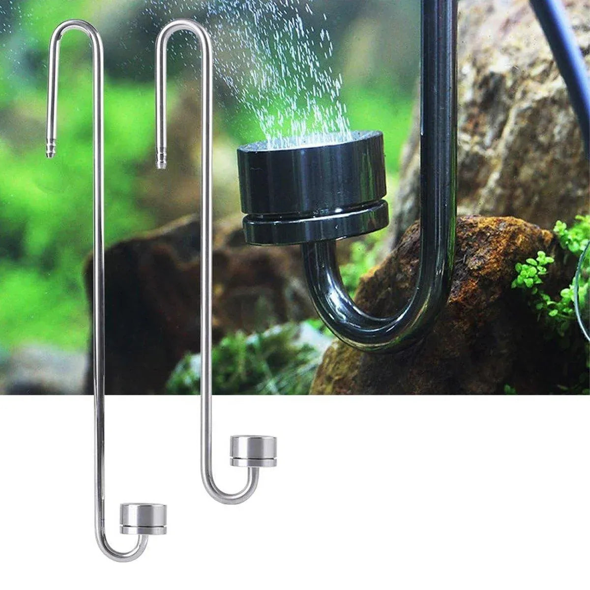 Stainless Steel Aquarium CO2 Diffuser Carbon Dioxide Atomizer Grass Tank Bubbler - 25cm
