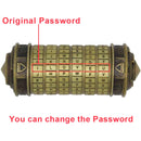 Da Vinci Code Lock Cylinder Vintage Puzzle Box Secret Compartment Bronze Style