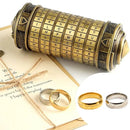 Da Vinci Code Lock Cylinder Vintage Puzzle Box Secret Compartment Bronze Style