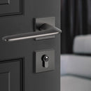 Room Door Lock Modern Style Black Bedroom Door Handle Interior Light Luxury
