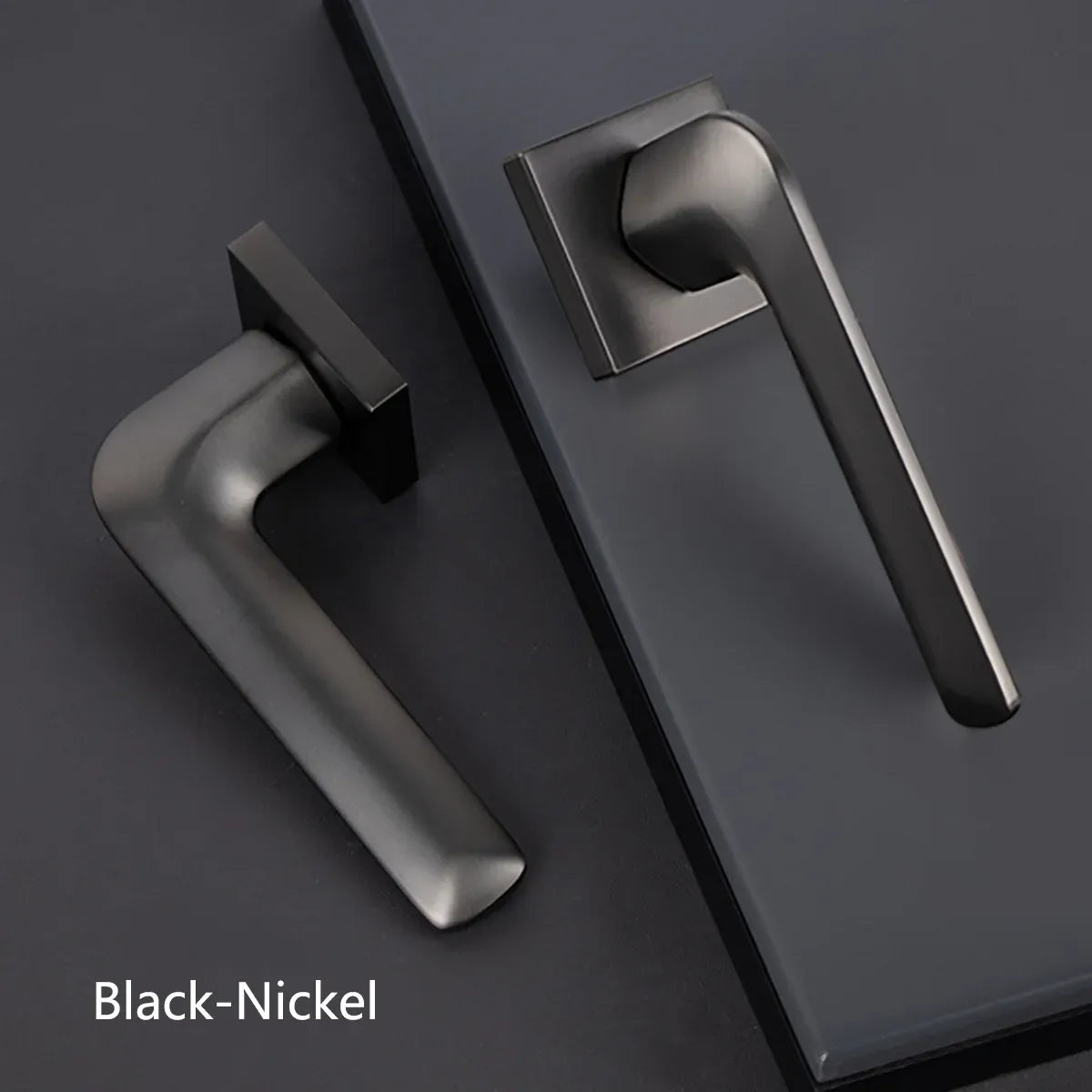 Room Door Lock Modern Style Black Bedroom Door Handle Interior Light Luxury