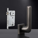 Room Door Lock Modern Style Black Bedroom Door Handle Interior Light Luxury