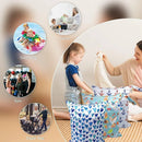 2PCS Cartoon Printed Diaper Bag Double Zipper Washable Storage Organizer - Fox Cone