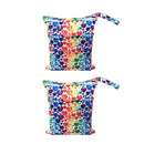 2PCS Cartoon Printed Diaper Bag Double Zipper Washable Storage Organizer - Fox Cone