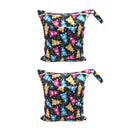 2PCS Cartoon Printed Diaper Bag Double Zipper Washable Storage Organizer - Fox Cone