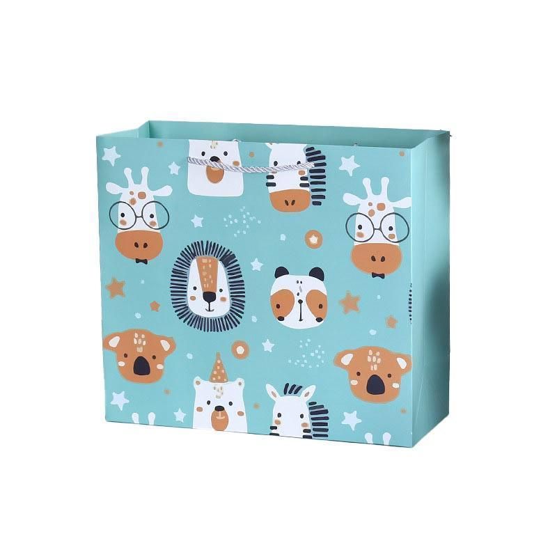 25x Creative Cartoon Animal Gift Bags Cute Birthday Party Favors Tote Paper Bags - Dinosaur-Paradise-25pcs-M