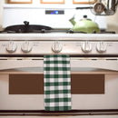 6PCS Checkered Kitchen Towels Dishwashing Cloths Cleaning Cloth Set for Home Use - Black