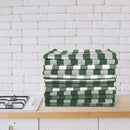 6PCS Checkered Kitchen Towels Dishwashing Cloths Cleaning Cloth Set for Home Use - Black