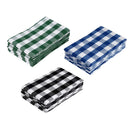 6PCS Checkered Kitchen Towels Dishwashing Cloths Cleaning Cloth Set for Home Use - Green