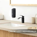 Hotel Wall Mounted Soap Dispenser Bathroom Shampoo Shower Gel Hand Soap Box - Black-Double