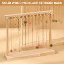 Solid Wood Necklace Jewelry Display Racks for Home Store Showcase Storage - 12 hooks