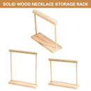 Solid Wood Necklace Jewelry Display Racks for Home Store Showcase Storage - 12 hooks