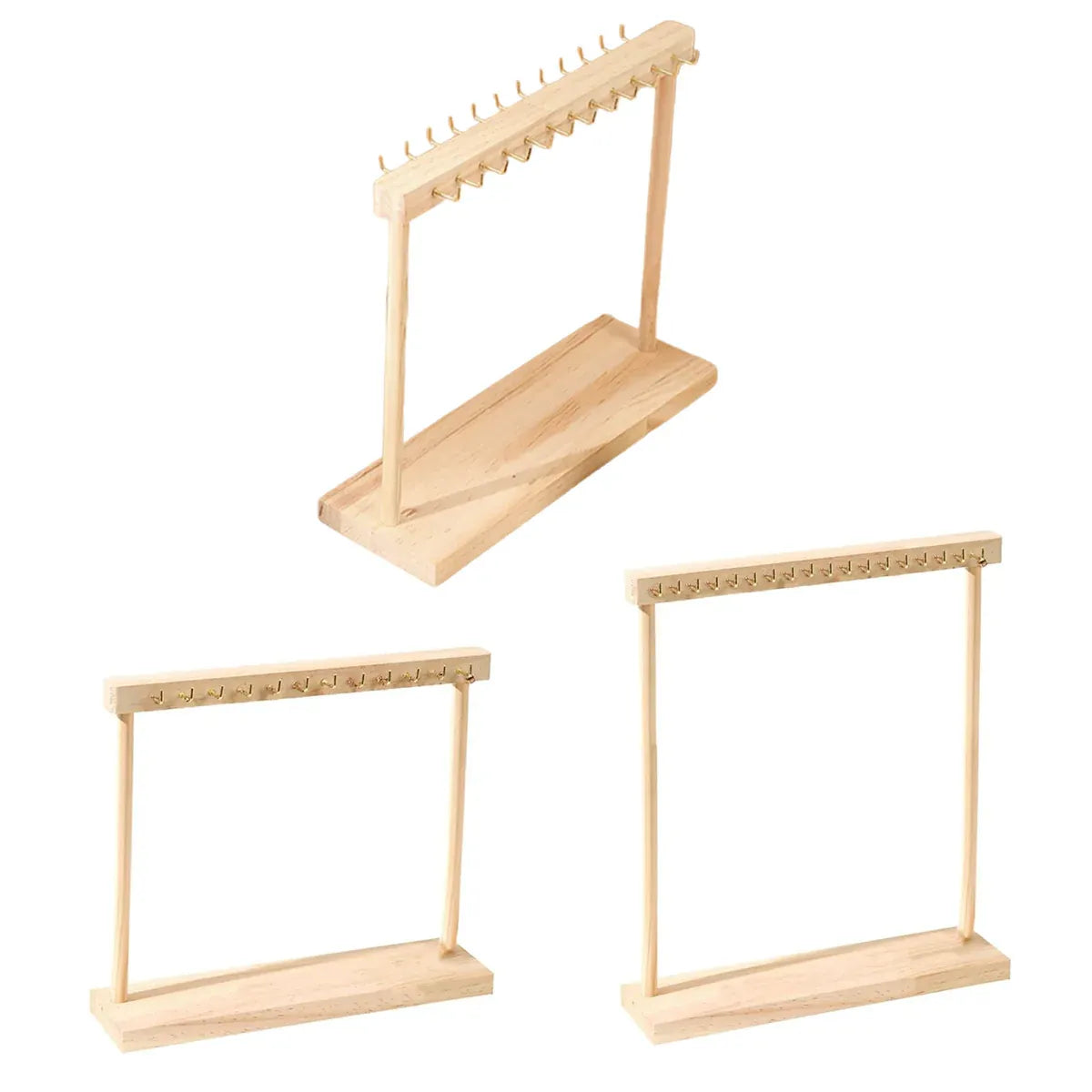 Solid Wood Necklace Jewelry Display Racks for Home Store Showcase Storage - 24 hooks