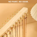 Solid Wood Necklace Jewelry Display Racks for Home Store Showcase Storage - 24 hooks