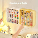 Wall Mounted Showcase Acrylic Figures Toys Display Case Dustproof Storage Box - Beige