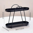 Jewelry Rack Organizer Stand Cosmetic Display Desktop Storage Holder for Home - Black