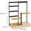 Jewelry Earring Bracelet Display Rack Jewellery Stand Necklace Organizer Holder - Black