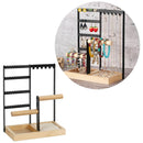 Jewelry Earring Bracelet Display Rack Jewellery Stand Necklace Organizer Holder - Black