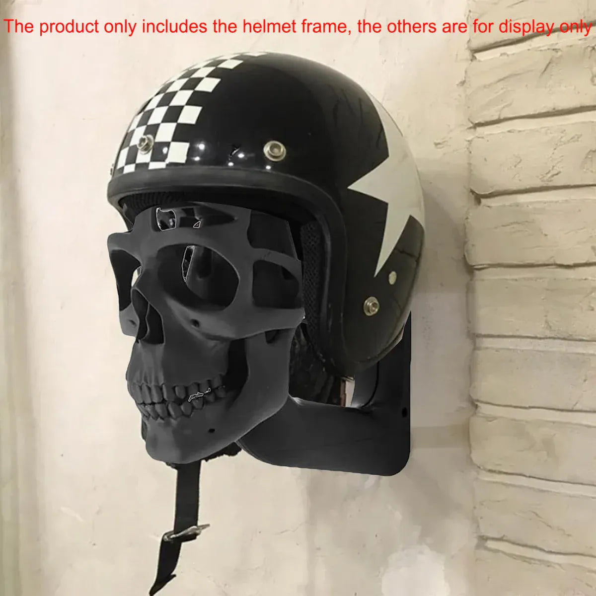 3D Skull Helmet Display Stand Wall Mounted Motorcycle Helmet Rack Holder Display