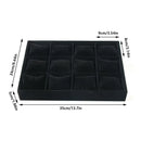 1-Piece Black Velvet Watch and Jewellery Display Tray