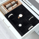 1-Piece Black Velvet Watch and Jewellery Display Tray
