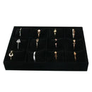 1-Piece Black Velvet Watch and Jewellery Display Tray