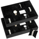 1-Piece Black Velvet Watch and Jewellery Display Tray